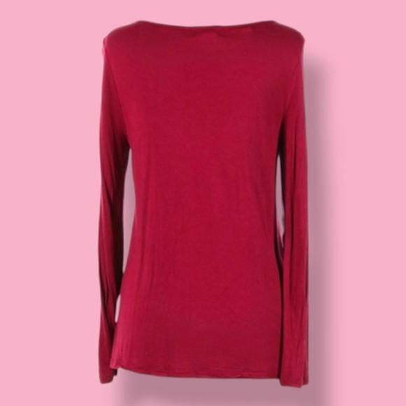 ❤️Old Navy Long Sleeve Burgundy/Maroon Top - Picture 3 of 8